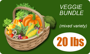 Organic veggie bundle 20 lbs sample image