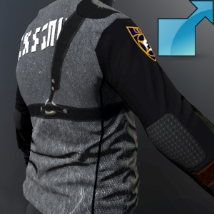 rust workshop police shirt with anterior shoulder holster 02
