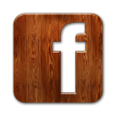 facebook wooden icon